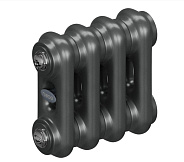 Стальной трубчатый радиатор Rifar Tubog 2018 B1, 4 секции титан, боковое подключение