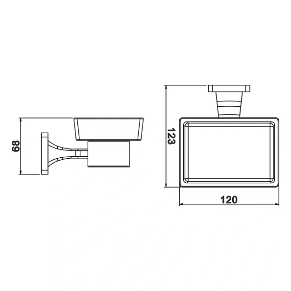 Мыльница Rose RG1503H, черный