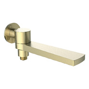 Излив поворотный Raglo R473.75.03 для ванны и душа 21см с функцией переключения латунь, сатин золото