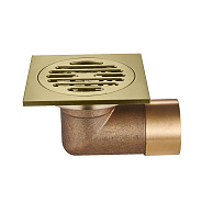 Душевой трап Raglo R605.10.03 100х100мм, нержавеющая сталь, сатин золотой