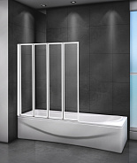 Шторка на ванну Cezares Relax 90x140 мм, прямоугольная, хром (RELAX-V-4-90/140-C-Bi)