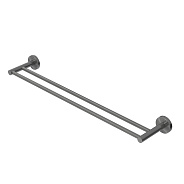 Полотенцедержатель двойной Cezares Relax, оружейная сталь (RELAX-THD-65-GM)