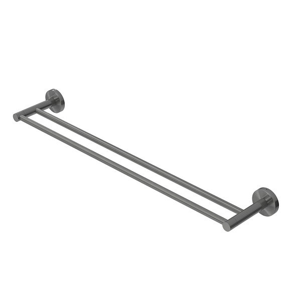 Полотенцедержатель двойной Cezares Relax, оружейная сталь (RELAX-THD-65-GM)