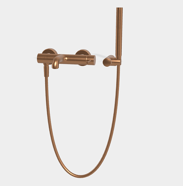 Смеситель для ванны и душа Fima Carlo Frattini Spillo Up, бронза брашированная янтарная (F3034NZS)