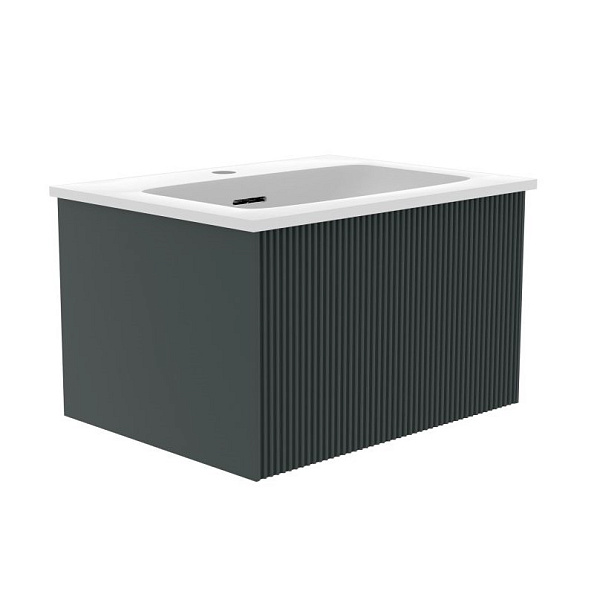 Тумба под раковину подвесная La Fenice Terra FNC-01-TER-G-60, серо-зеленая