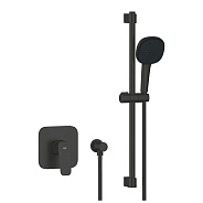 1053352430 CUBEO Душевой комплект (смеситель внутр монтажа для душа без встр части, душ гарн-р Tempesta Cube 110, подкл для душ шланга ), мат черный