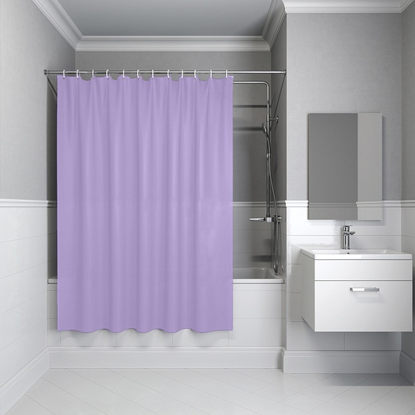 Штора IDDIS для ванной 200x180 см светло-фиолетовый PE (P08PE18i11)