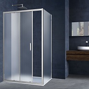 Душевой уголок Vincea Alpha (VSR-3AL9015MT) 1500х900 мм, хром, стекло текстурное
