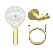 Лейка для душа с держателем и шлангом Raglo R476.43.03, золотой сатин