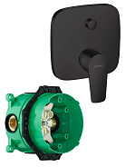 71474670S Set HG Talis E смеситель для ванны (71474670+01800180) матовый черный