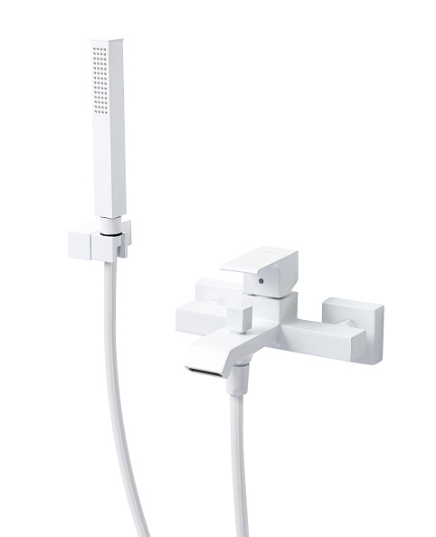 Смеситель для ванны и душа Cezares Porta, белый матовый (PORTA-VM-BIO)