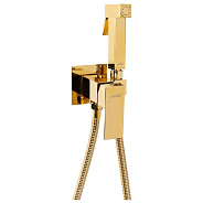 Гигиенический душ со смесителем встраиваемый Hansberge H3077GO, золото