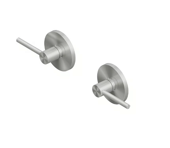 Вентиль Quadro design FFQT, запорный, 1/2", в комплекте-2 шт, сталь брашированная (21 63V AS)