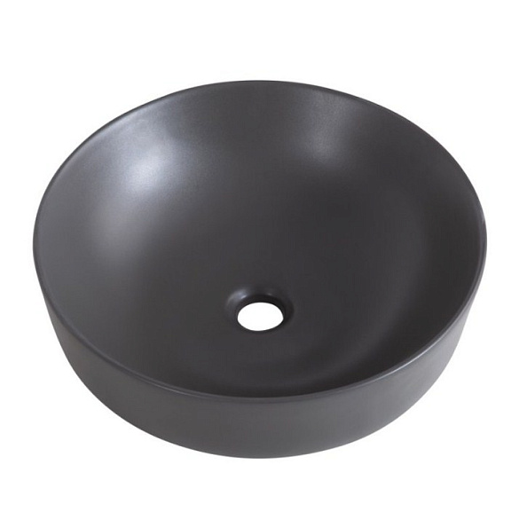 Раковина накладная керамическая BelBagno 410х410 круглая, серый матовый (BB1315-H311)