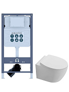 SET AQUATEK СИРИУС-INSP01 (рама AQUATEK INSP-0000001 (без клавиши и крепежа) + унитаз AQ1582T-00 СИРИУС TORNADO с тонким сиденьем soft-close)