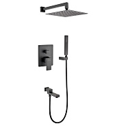 Душевая система встраиваемая Grocenberg GB5089BL-1, черный