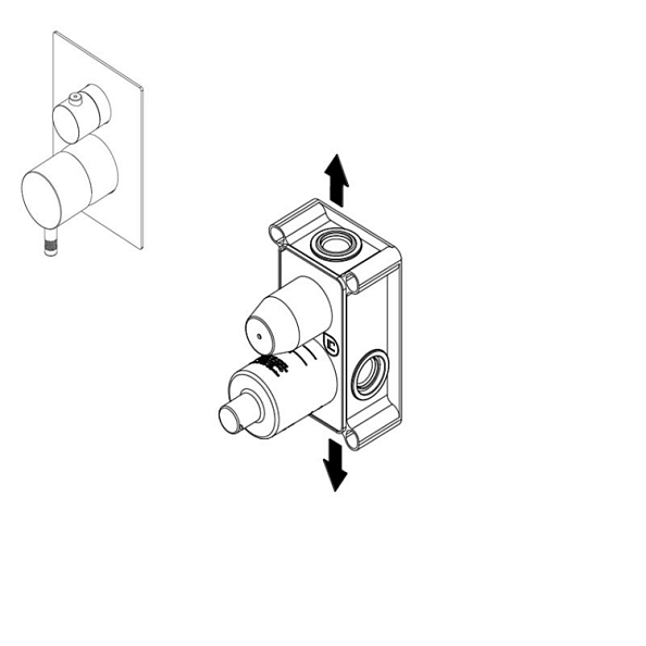 Внутренняя часть Ritmonio назначение-смеситель для ванны и душа, для однорычажного, не окрашен (PM0020M)