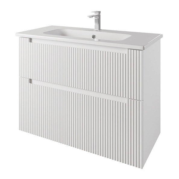 Тумба под раковину подвесная Dreja Euphoria 100 см, белый