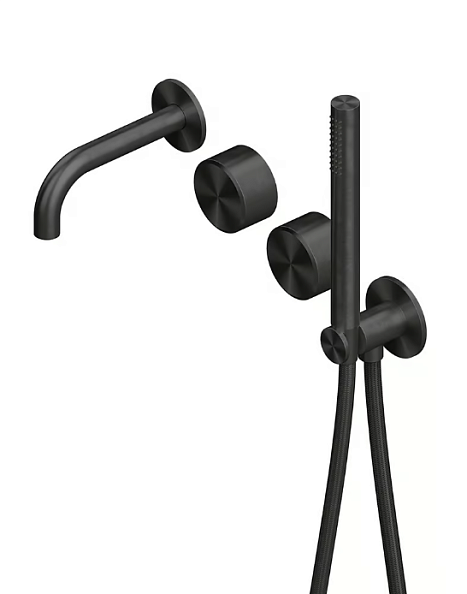 Смеситель для ванны и душа Quadro design Stereo, золото черное (16 69 ON)