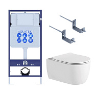 Set AQUATEK ЕВРОПА New-KKI2 (рама AQUATEK Standard INS-0000012+звукоизоляционная прокладка+крепеж KKI-0000002+унитаз ЕВРОПА AQ1106L-00+тонкое сиденье