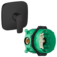 71765670S Set HG Talis E смеситель для душа встройка (71765670+01800180), матовый черный