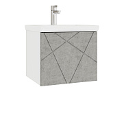Тумба с раковиной подвесная VIGO Geometry 032 бетон, 50 см