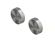 Вентиль Quadro design Q, запорный, 1/2", в комплекте-2 шт, сталь брашированная (18 63V AS)