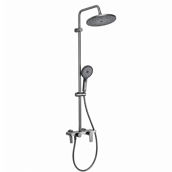 Душевая система FRAP F24201-9, оружейная сталь