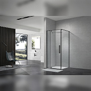 Душевой уголок Terminus Альба квадрат 90х90х220, черный