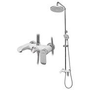 Душевая система Hansberge H5033W, белый/хром