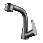 Смеситель для раковины многофункциональный Raffine F291T, оружейная сталь