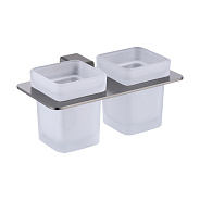 Стакан для зубных щеток с держателем Raglo R301.08.09 двойной,графит