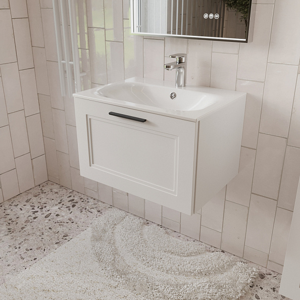 Тумба с раковиной подвесная (60см) Terminus Classik CLA10601900301O, белый