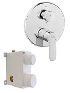 102167208EX-YDE + 102166201EX NITA смеситель для ванны 2 режима (внешняя часть) + скрытая часть на 2 режима