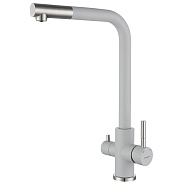 Смеситель для кухни с подключением фильтра GranFest Z-5421, серый