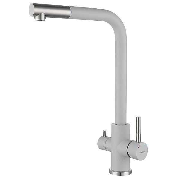 Смеситель для кухни с подключением фильтра GranFest Z-5421, серый