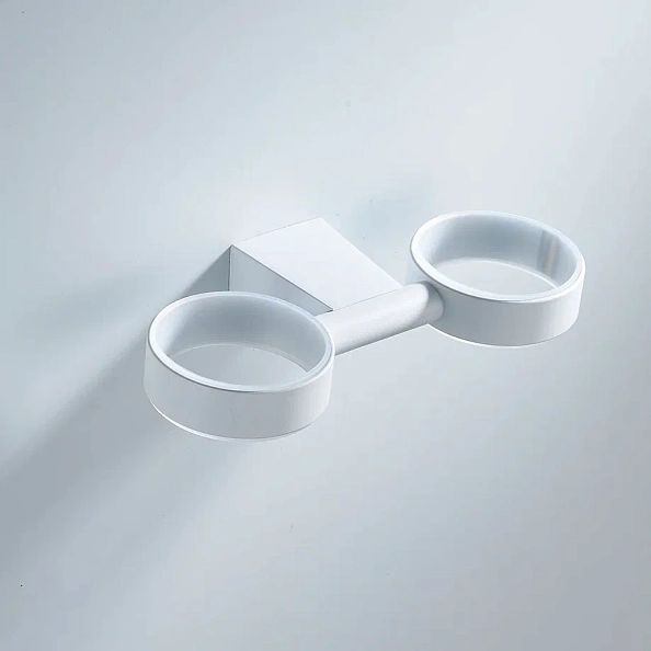 Стакан для ванной комнаты двойной Shevanik SG5722C, белый