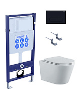 SET AQUATEK ВЕГА-1905-017 (рама AQUATEK Standard INS-0000012 с клавишей KDI-0000017 и крепежом KKI-0000002+унитаз ВЕГА AQ1905-00 с тонким сиденьем sc