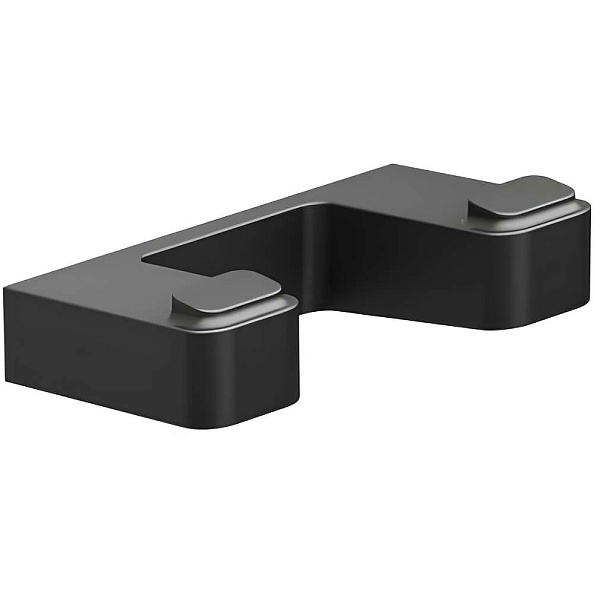 Двойной крючок для халатов и полотенец Ravak 10° X07P554 Черный матовый