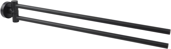 Полотенцедержатель AQUATEK AQ4013MB, двойной, матовый черный