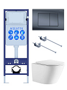 SET AQUATEK ЛИБЕРТИ-033 KKI-1 (рама AQUATEK INS-0000017+крепёж KKI-0000001+клавиша KDI-0000033+унитаз ЛИБЕРТИ AQ1999T-00 с тонким сиденьем sc)