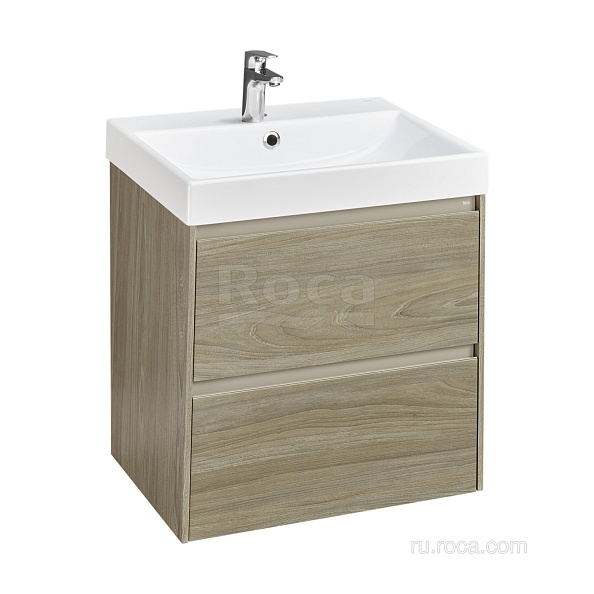 857613511 Roca ONA модуль для раковины 600 мм, 585x450x565 мм, с 2 ящиками, темный вяз