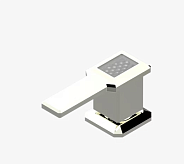 Вентиль THG Metropolis Clear crystal with lever, никель (A2B B01 36/H)