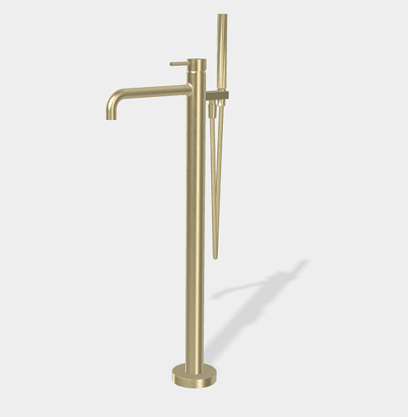 Смеситель для ванны и душа Fima Carlo Frattini Spillo Up, шампань брашированная (F3034/6NHS)