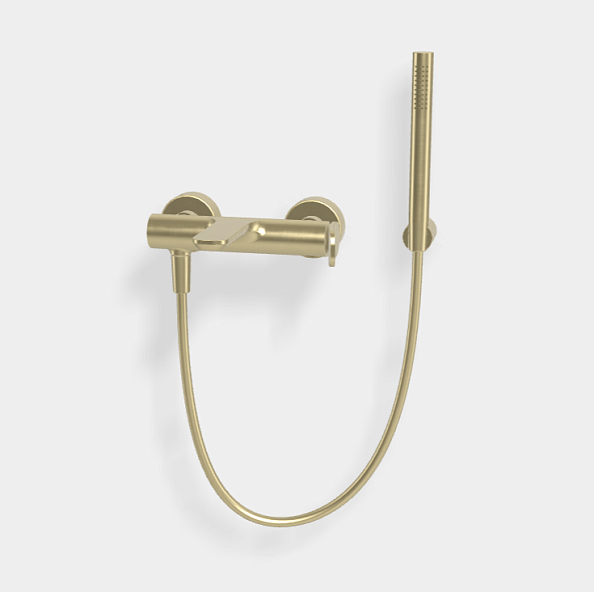 Смеситель для ванны и душа Fima Carlo Frattini Flo', шампань брашированная (F3804HS)