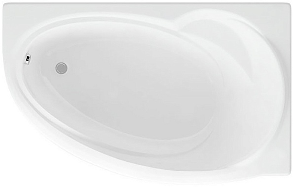 Акриловая ванна Aquatek Бетта 1500х950 правосторонняя, с фронтальным экраном, вклеенный каркас (BET150-0000042)