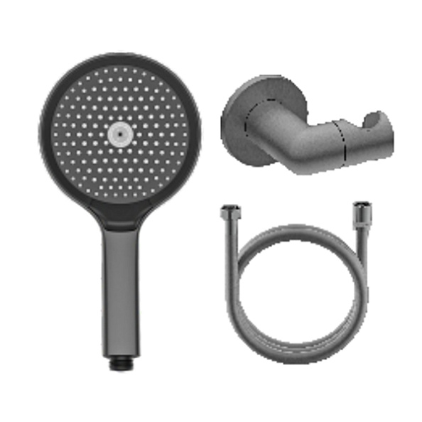 Лейка для душа с держателем и шлангом Raglo R476.43.09, графит