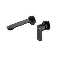 Смеситель FASHUN встраиваемый с изливом чёрный (A1185-7)