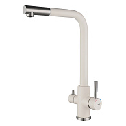 Смеситель для кухни с подключением фильтра GranFest Z-5421, белый