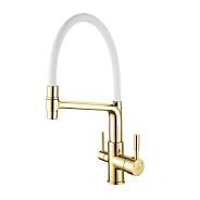 Смеситель для кухни Rose R658E, золото